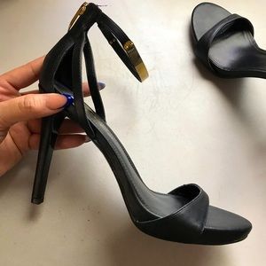 Brand New black gold heels